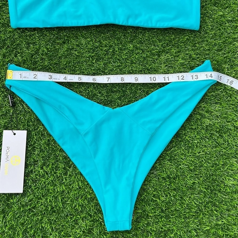 POEMA SWIM Teal Bikini size large